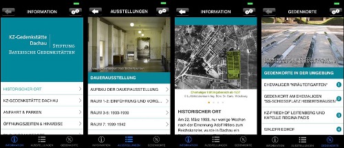 Ansichten Gedenkstätten-App